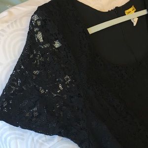 Full length black cocktail dress